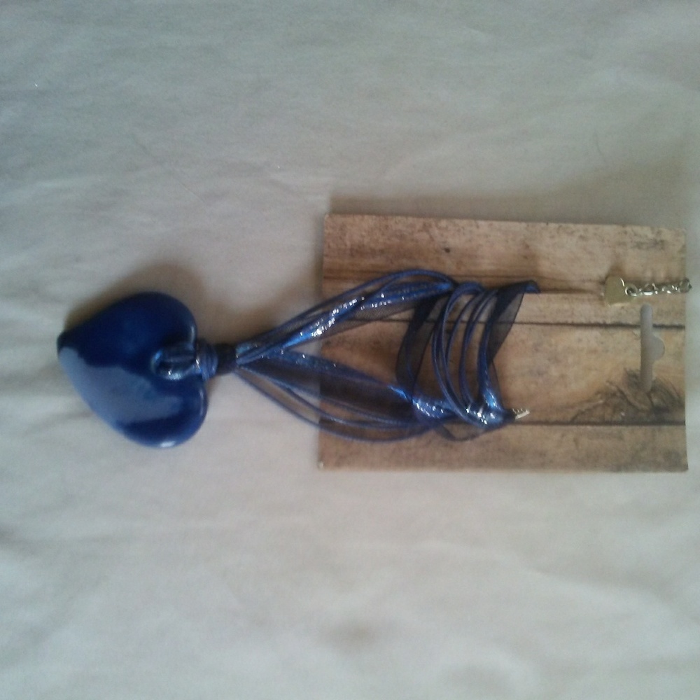 Blue heart necklace
